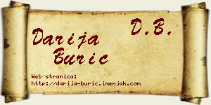 Darija Burić vizit kartica